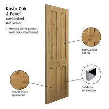 Rustic Oak 4 Panel Internal Door Jb Kind