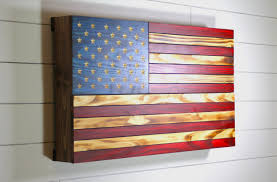 Wood American Flag Fits Ar 15 With