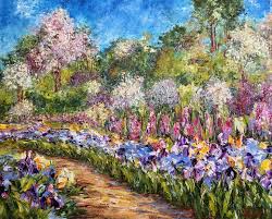 Iris Dans Les Jardins De Monet Painting