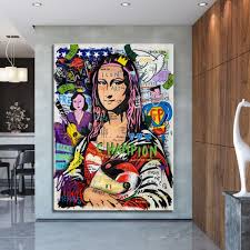 Mona Lisa Graffiti Pop Art Canvas