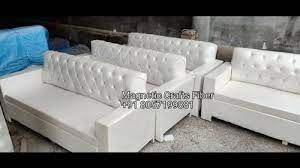 Royal Luxury White Leather Sofa For