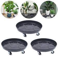 Yiyibyus Plant Caddy Black Heavy Duty