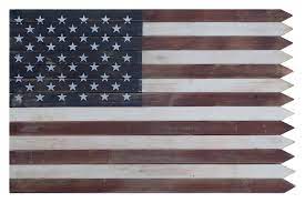 Wooden American Flag Sign Wall