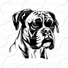 Dog Svg Boxer Silhouette Svg