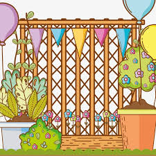 Beautiful Garden Cartoon Icon Stock