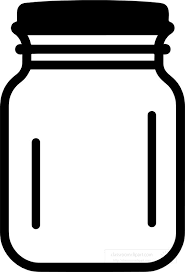 Ouline Clipart Canning Glass Container