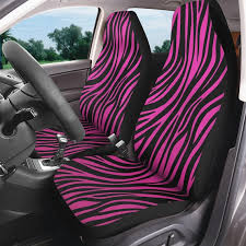 Zebra Print Car Seat Cover Set Zebra