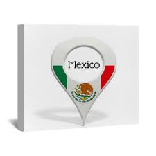 Mexican Flag Wall Decor In Canvas