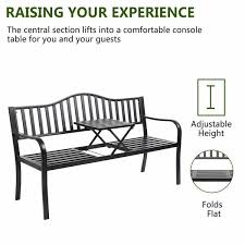 Outdoor Bench With Lift Tea Table