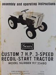 Sears Custom 7 Garden Tractor Amp