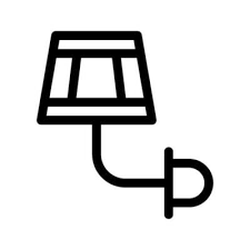 Wall Lamp Icon Vector Symbol Design