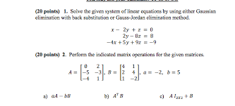 1 Solve The Given System Of Linear