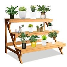 Wooden Plant Stand Planter Shelf