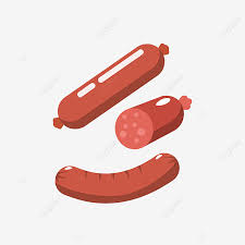 Grilled Sausage Vector Art Icon Graphic
