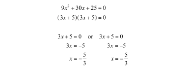 Solving Quadratic Equations