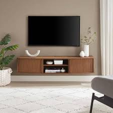 Modway Resonance 60 Wall Mount Tv Stand Walnut