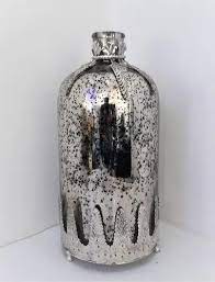 Antique Decorative Mercury Glass Bottle