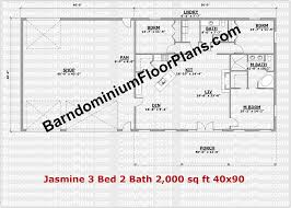 Stock Floor Plan Barndominium Jasmine
