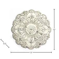 White Medallion Wall Decor S11563