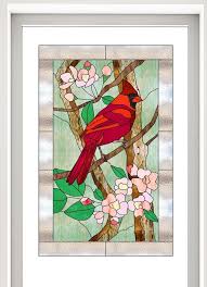 Cardinal Window Cling Faux Stained