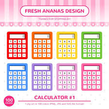 100 Colors Clip Art Calculator