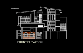 Design Front Elevation Of 2d House Plan