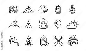 Icon Collection Of Adventure In The