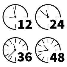 Set Of Time Icons Arrow Hours 12 2448
