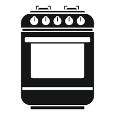 Natural Gas Stove Icon Simple Vector
