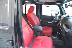 Red Custom Leather Seat Covers For 2016