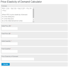 Elasticity Of Demand Calculator