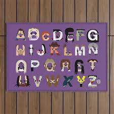 Horror Icon Alphabet Outdoor Rug By