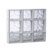 Redi2set Wavy Glass 21 25 In X 19 25 In Frameless Replacement Glass Block Window In Clear S2220dc