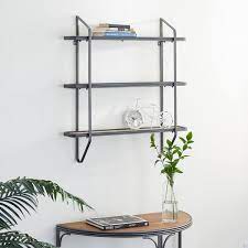 Grey Metal Industrial Wall Shelf