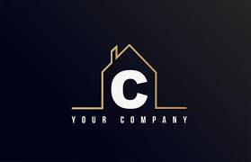 C Alphabet Letter Icon Logo Of A Home