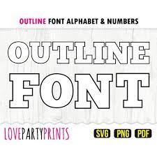 Outline Letters And Numbers Svg Png