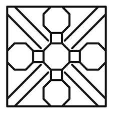 Tile Paving Icon Outline Style