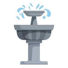 Fountain Isolated Vector Art Graphics