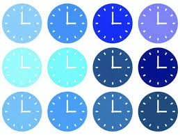 Flat Clock Colorful Icon Set A