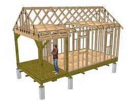 12x22 Gable Shed Plans With Front Porch