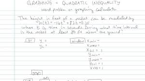 Graphing A Quadratic Inequality