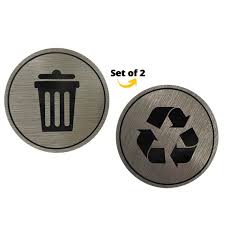 Trash Recycle Sticker Set Of 2 Decals