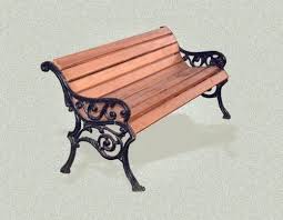 Outdoor Wooden Bench With Backrest 3