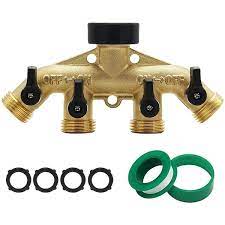 4 Way Brass Hose Diverter 3 4 Brass Hose Faucet Manifold Garden Hose Adapter Connector