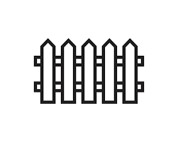 Fence Icon Template Black Color