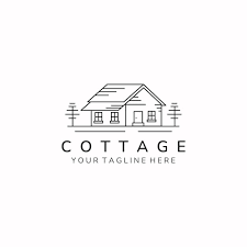 Cottage Home Minimalist Line Art Simple