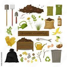 Organic Compost Theme Garden Tools