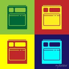 Pop Art Kitchen Dishwasher Machine Icon