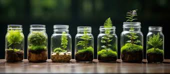 Terrarium Jars With Miniature Forest