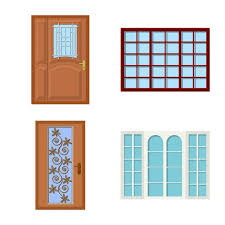 Vector Design Of Door And Front Symbol